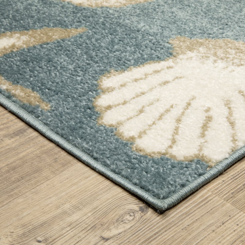 Quartz Nautical Escape Blue/ Beige Area Rug