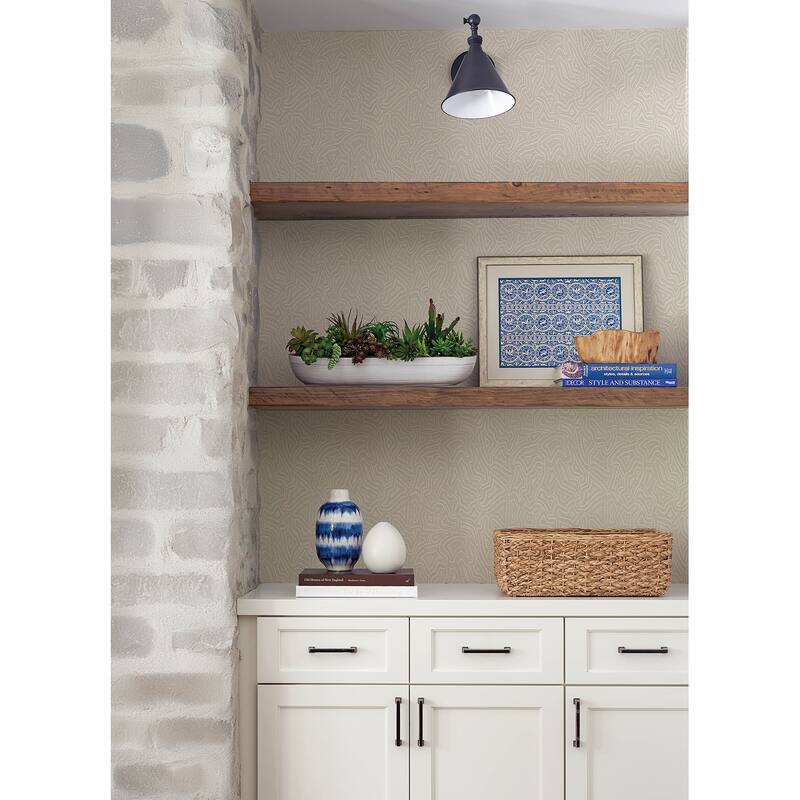 A-Street Prints Hollenback Ivory Dotted Abstract Wallpaper