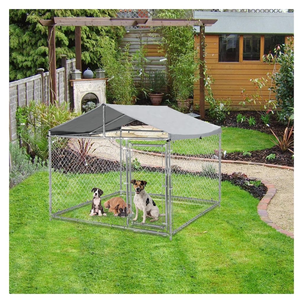 Extra Large 79Inch Heavy Duty Dog Crate with Pointed Roof