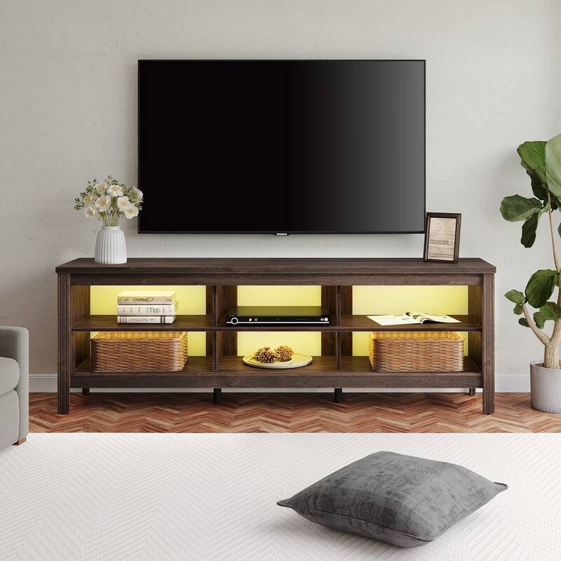 70 Inch TV Stand for 75'' TV, Classic Entertainment Center TV Console