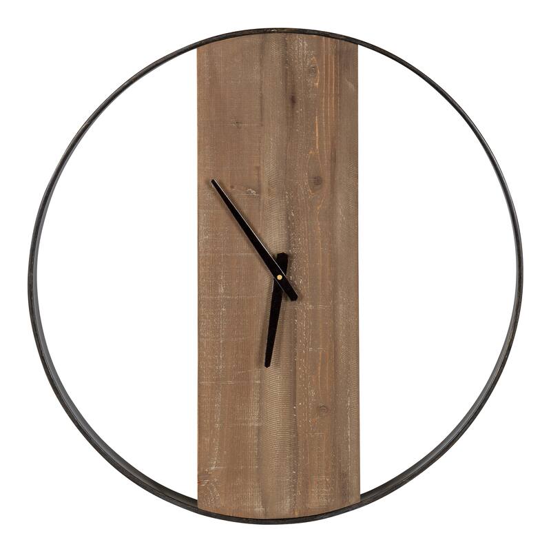 Kate and Laurel Ladd Round Numberless Wall Clock