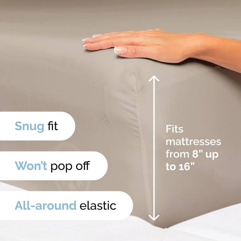 CGK Linens 4 Piece Solid Microfiber Deep Pocket Soft Bed Sheet Set
