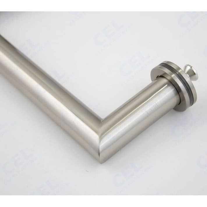CEL 12"x 12" Mitered Corner Back to Back Shower Door Pull Handles
