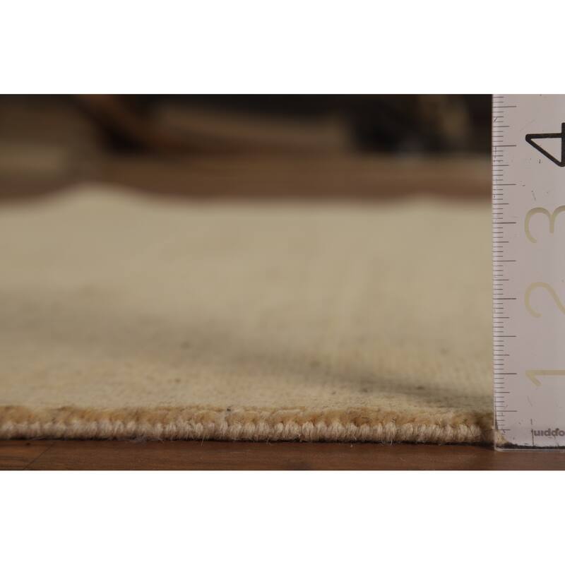 Modern Gabbeh Oriental Area Rug Handmade Bedroom Solid Wool Carpet - 5'5" x 7'9"