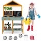 preview thumbnail 1 of 8, Costway Kids Kitchen Playset Outdoor Mud Kitchen with Root Viewer - See Details Multi-Colored - See Details