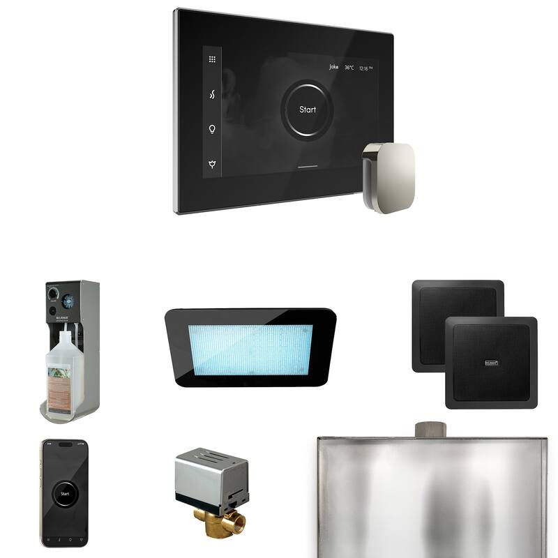 Mr Steam XDRM2 Xdream Package Steam Shower Control Package with - Black / Polished Chrome