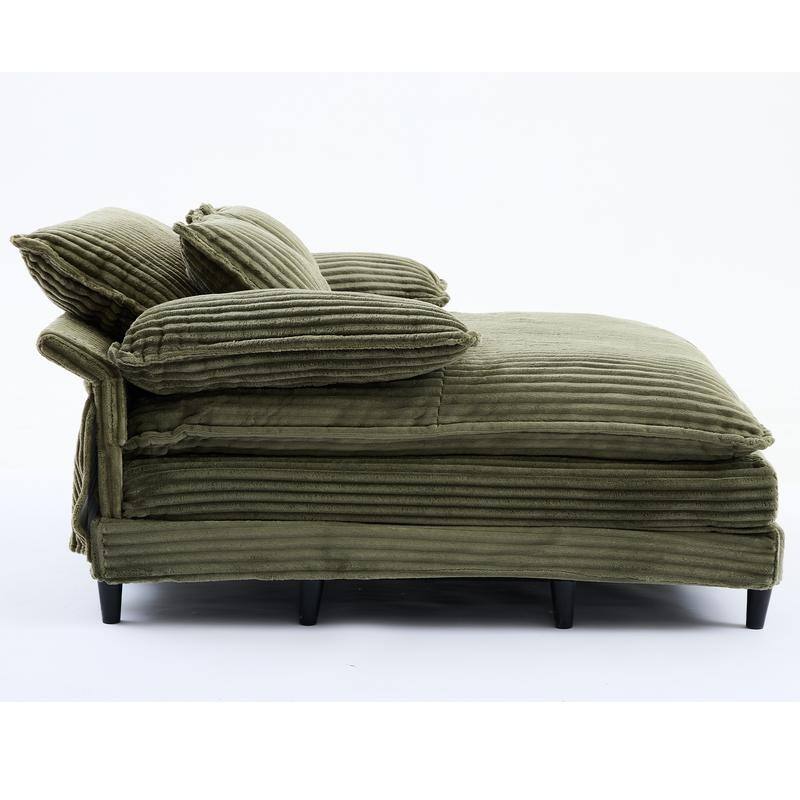 54.75" W Oversized Chaise Lounge Chair,Fluffy cushioned sofa bed