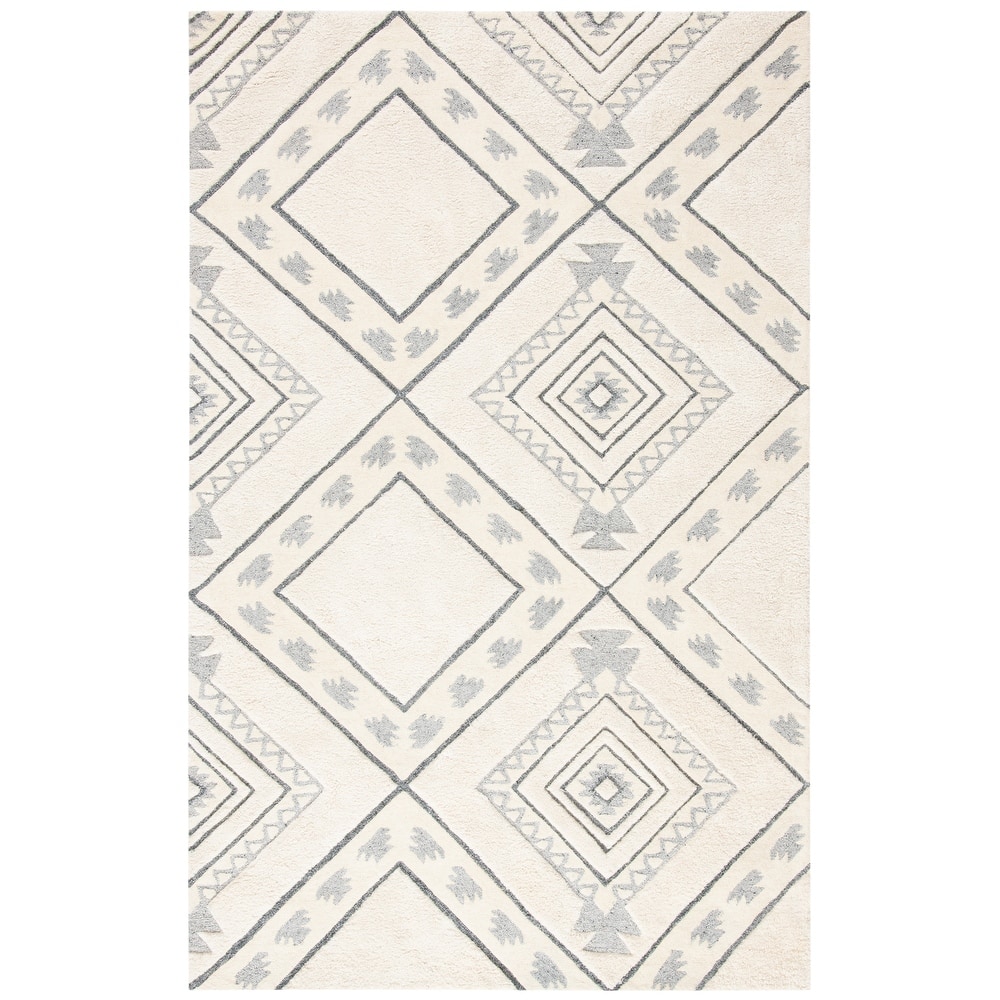 SAFAVIEH Handmade Casablanca Shag Franka Tribal Wool Rug