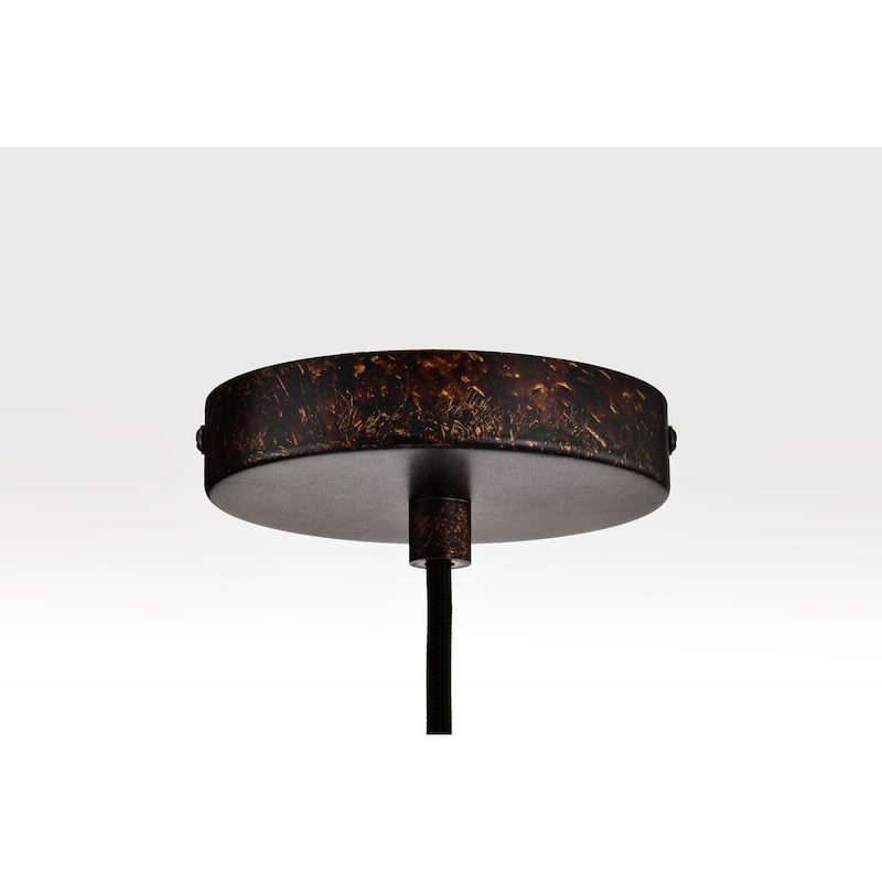 Oil Rubbed Bronze 1-Light Pendant with Glass Bell Jar Shade - Oil Rubbed Bronze
