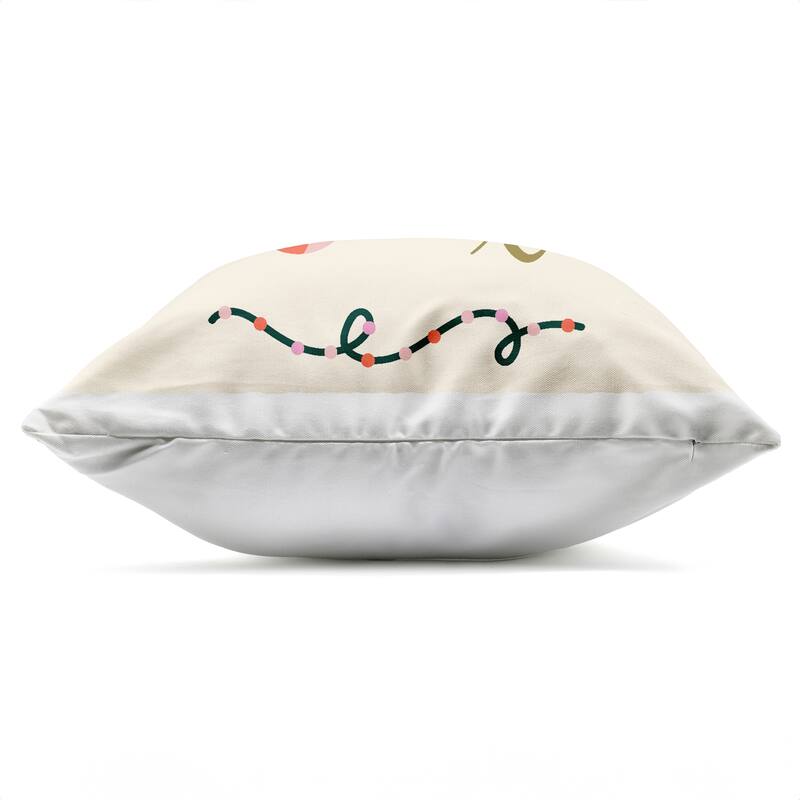 Stupell Holly Jolly Eclectic Holiday Printed Outdoor Throw Pillow Design by Sazerelli Designs