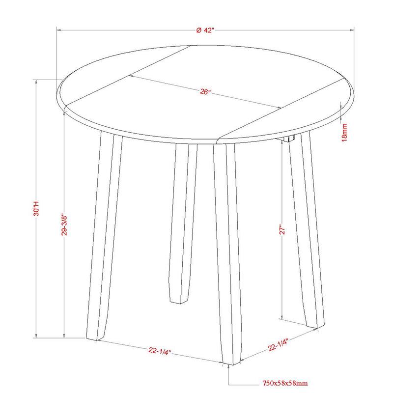 Modern Engineered Wood & Oak Veneer Round Dining Table