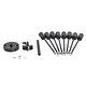 preview thumbnail 22 of 71, Modern Vintage Glam Metal Sputnik Semi - Flush Mount Ceiling Light