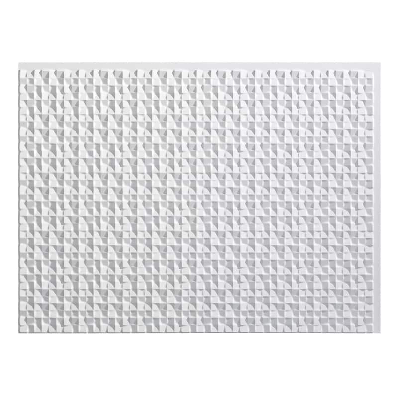 FASÄDE Terrain Decorative Vinyl Backsplash Panel - 6 inch x 6 inch Sample - Matte White