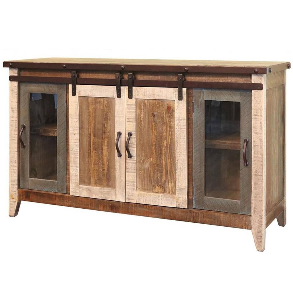Greenview Multi-Color Sliding Door TV Stand - 60"