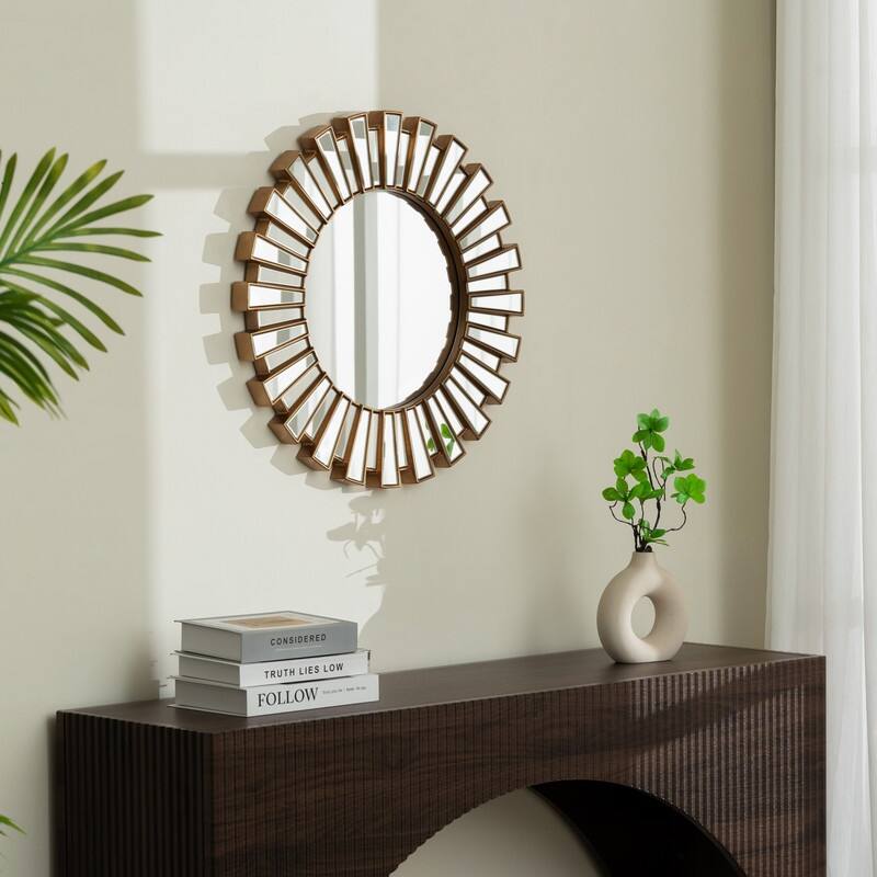 Sunburst Decorative Round Wall Mirror