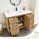 preview thumbnail 45 of 57, Seoul Bath Vanity with White Grain Composite Stone Top without Mirror