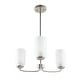 preview thumbnail 21 of 24, LNC Celes Modern 3-Light Wheel Chandelier with Forsted Glass Shade