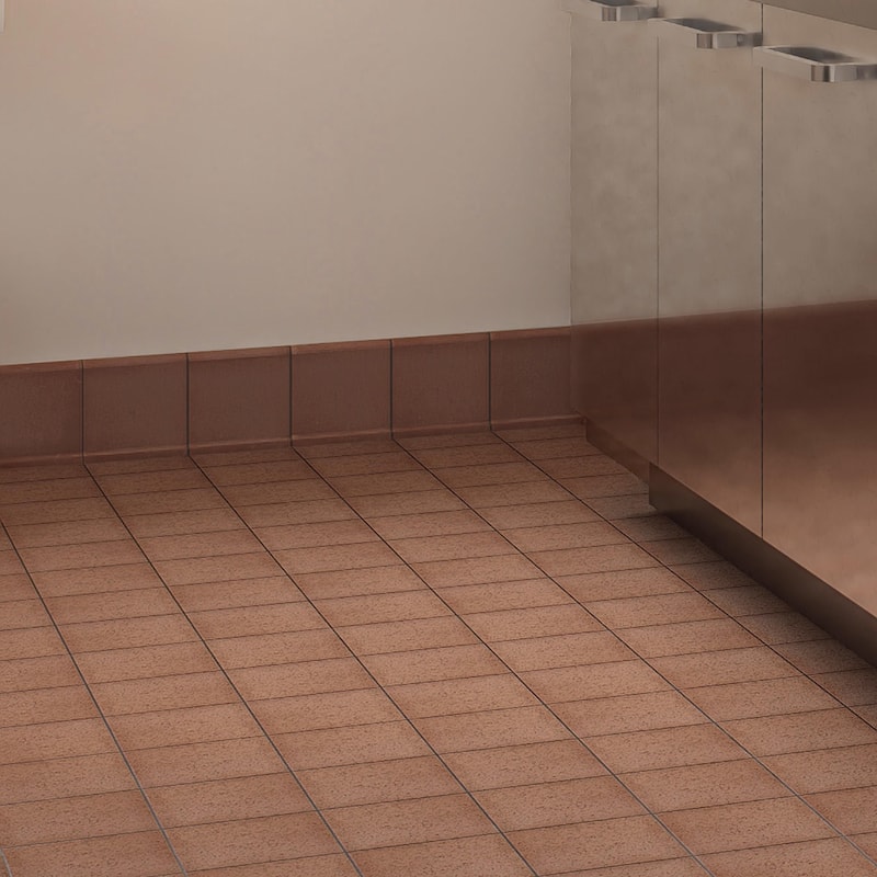 Merola Tile Lincoln Quarry Cove Base Mayflower Red 6" x 6" Ceramic Floor and Wall Trim - Red