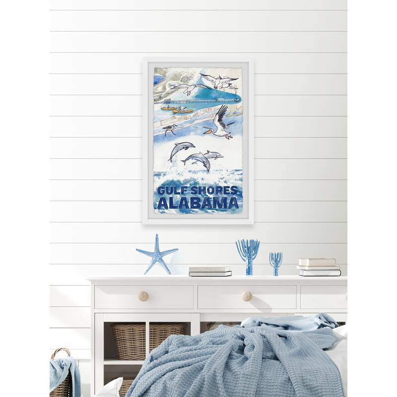 'Gulf Shores Alabama' Framed Painting Print
