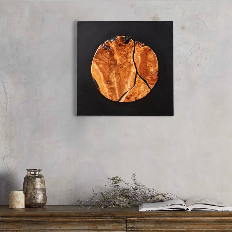 Greenage Cedar Roots Round Wall Decor Live Edge Hanging Decoration