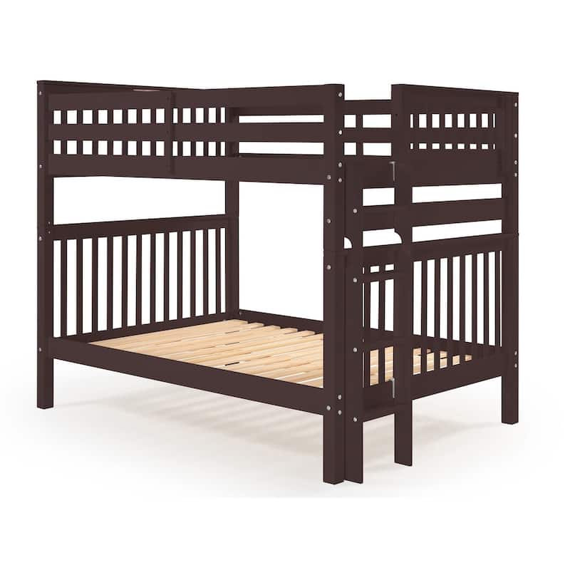 Taylor & Olive Trillium Full over Full Bunk Bed with End Ladder