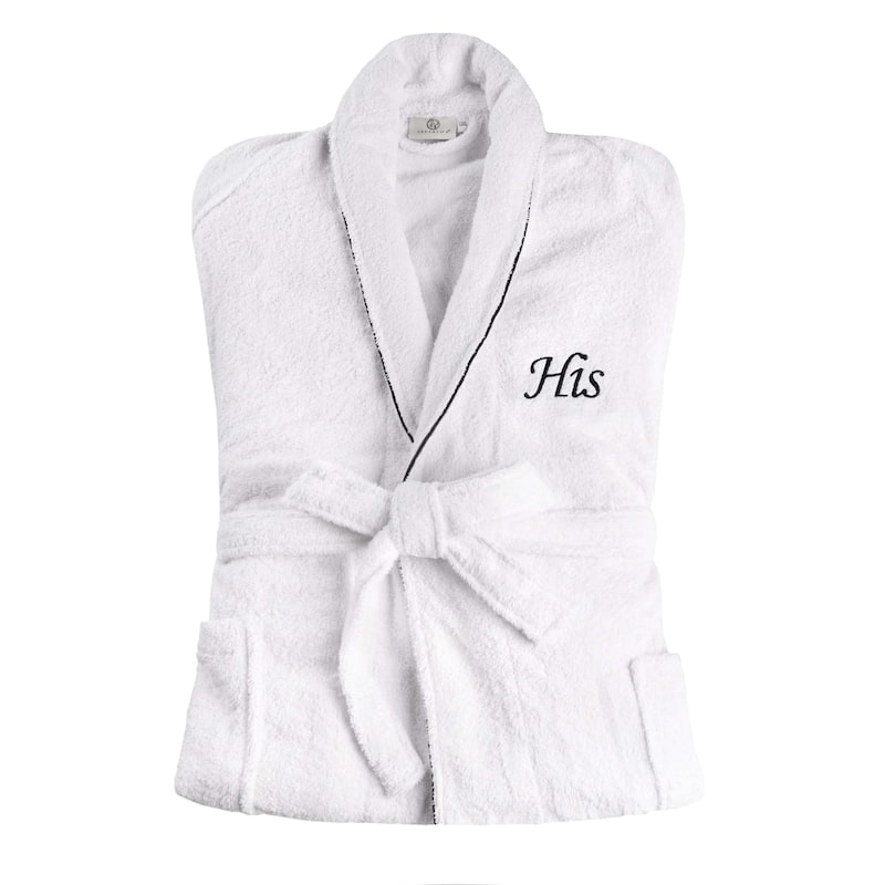 Superior 100% Cotton Embroidered Adult Unisex Luxury Bathrobe