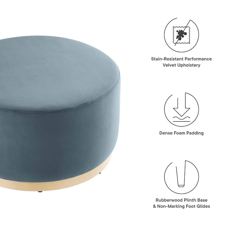 Tilden 16"/23"/29"/38" Performance Velvet Upholstered Ottoman