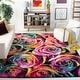 preview thumbnail 3 of 9, SAFAVIEH Fiesta Shag Racquel Rose Rug 5'1" x 7'6" - Fuchsia/Multi - Rectangle