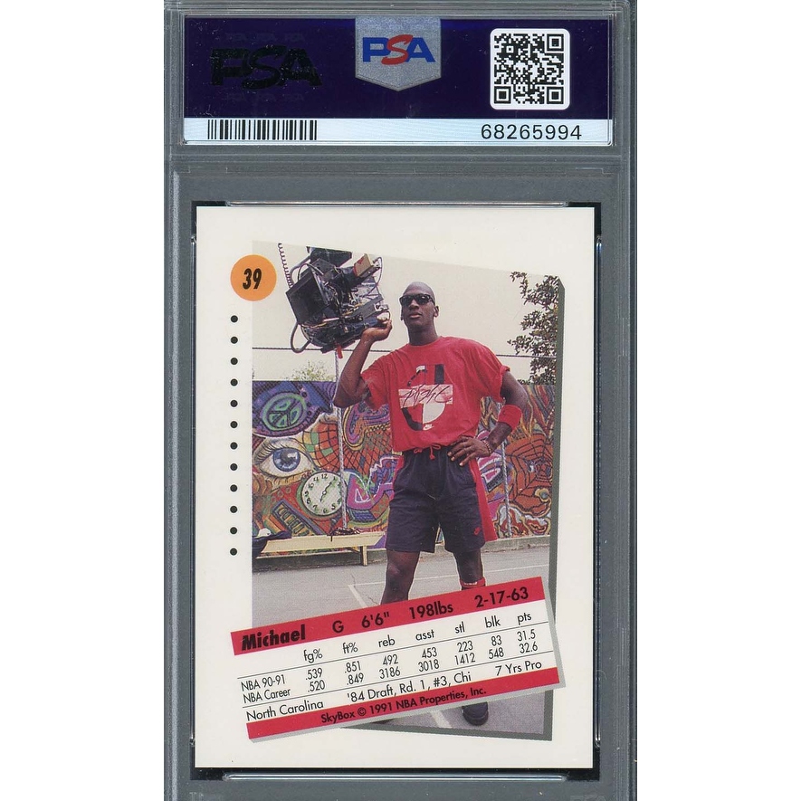 Michael Jordan 1991 Skybox Basketball Card #39 Graded PSA 10