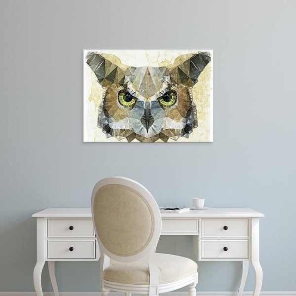 Easy Art Prints Ancello's 'Abstract Owl' Premium Canvas Art