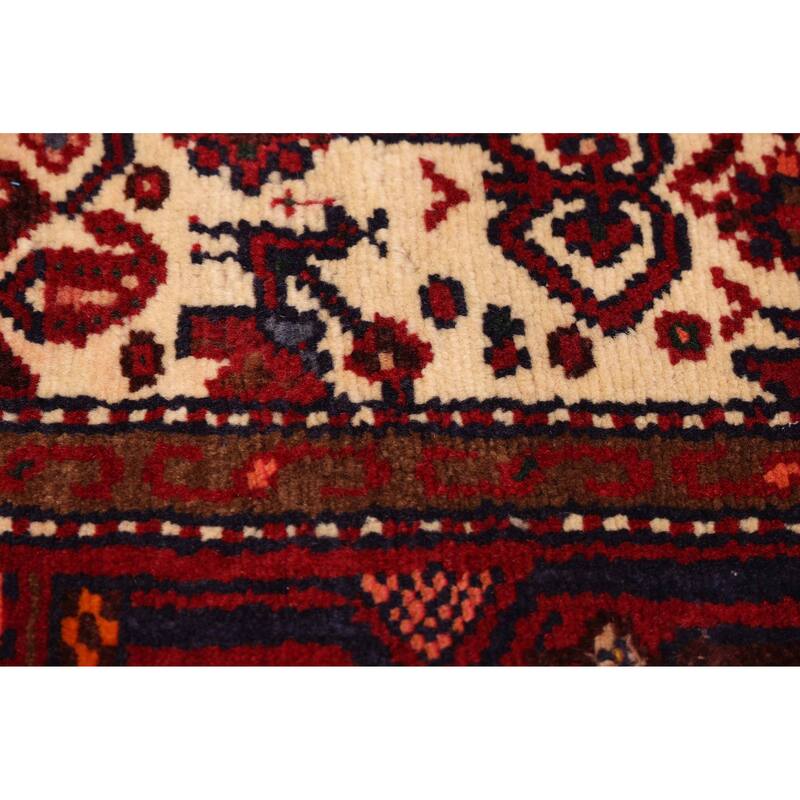 ECARPETGALLERY Hand-knotted Anadol Cream, Red Wool Rug - 3'7 x 5'8