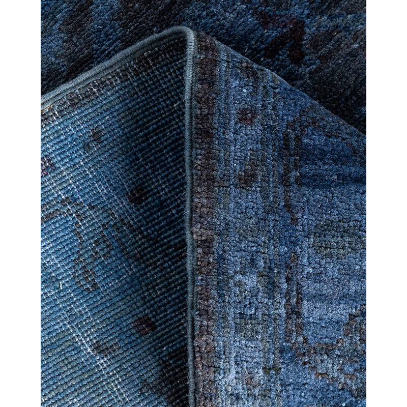 Overton Hand Knotted Wool Vintage Inspired Modern Contemporary Overdyed Brown Runner Rug - 2' 6" x 15' 10"