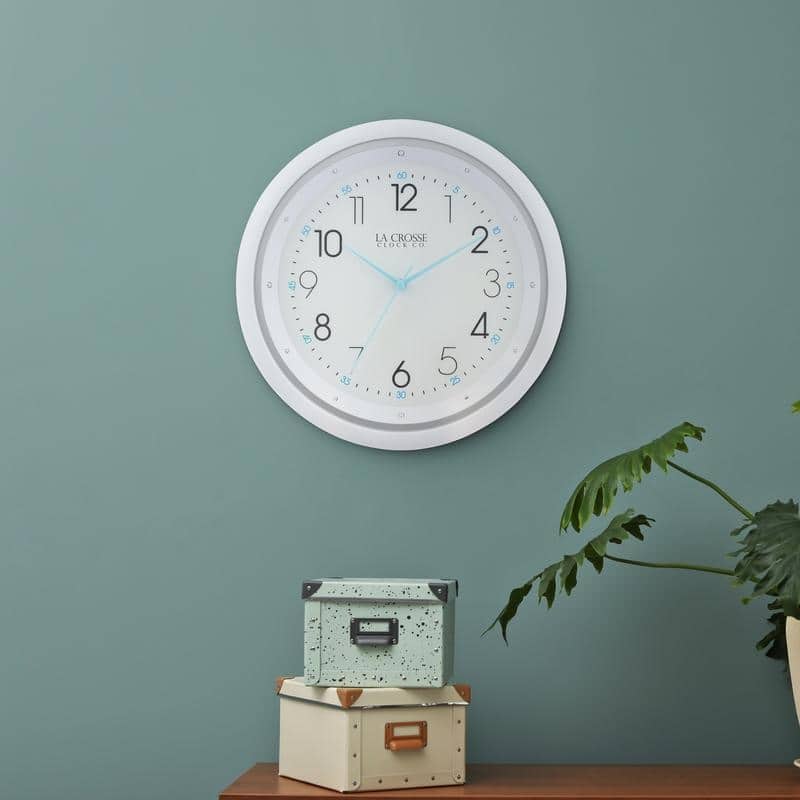 La Crosse Clock 10 Inch Night Vision Quartz Wall Clock