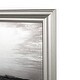 preview thumbnail 6 of 6, Silver Canvas Textured Ocean Landscape Living Room Framed Wall Art with Black and White Accents
