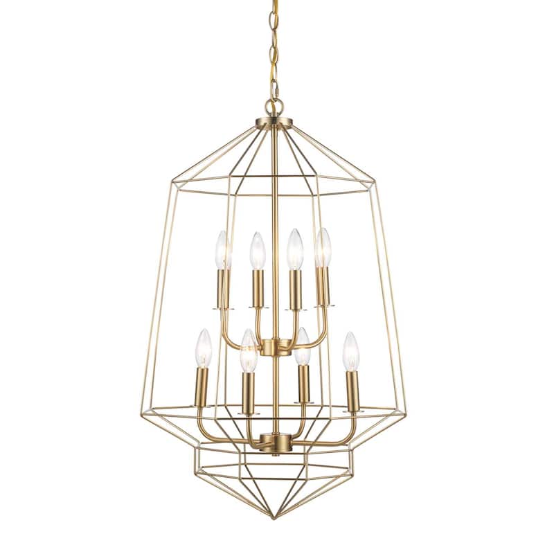 Trans Globe Lighting 11488 Journey 8 Light 20" Wide Taper Candle - Antique Gold