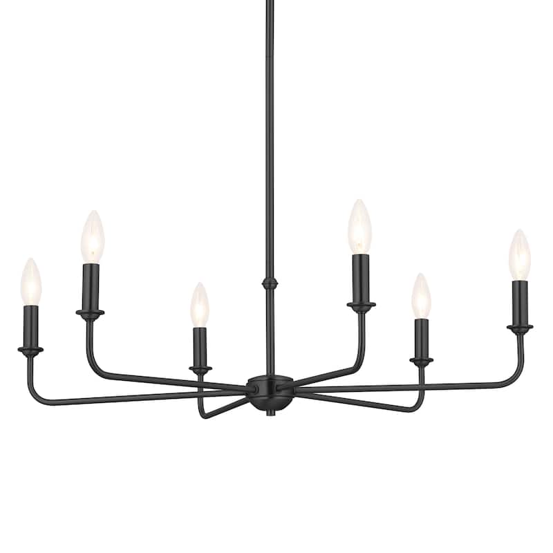 Kichler Lighting Pallas 6-Light Black Chandelier - 32.25 in