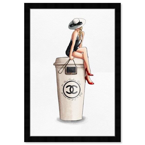 Oliver Gal 'Cafe Au Lait Cambon' Fashion and Glam Framed Wall Art