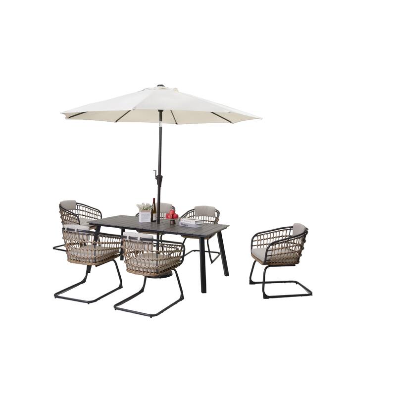 Wicker Dining Chair-Set Of 2 For Patio, Balcony, Or Garden Space