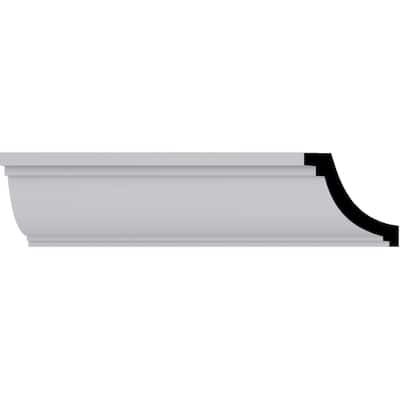 Middlesborough Traditional Smooth Crown Moulding - 2"H x 2"P x 2 3/4"F x 94 1/2"L