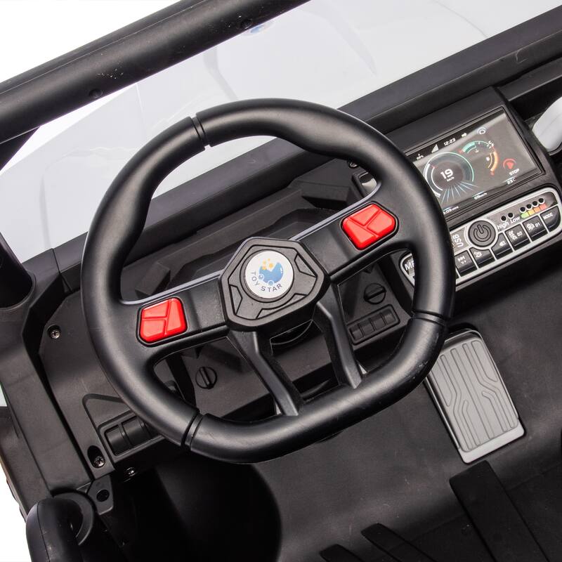 24V Ride On Truck 2 Seater UTV,2x200W Motor Ride On Dump Truck,Dump Bed/Shovel Car,Remote Control Electric Vehicle,Non-slip tyre