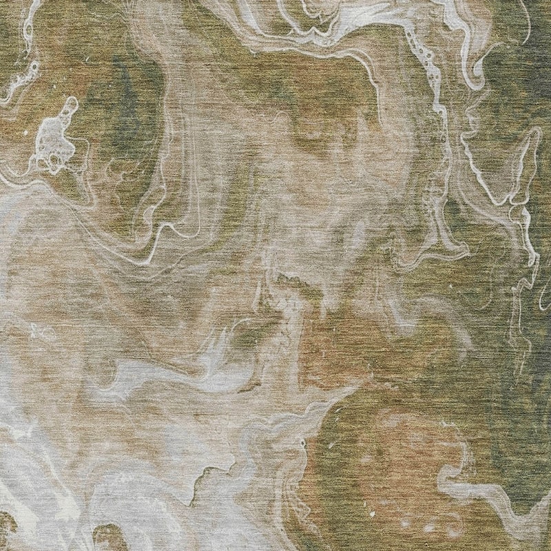 HomeRoots Abstract Modern Rectangle Outdoor Rug