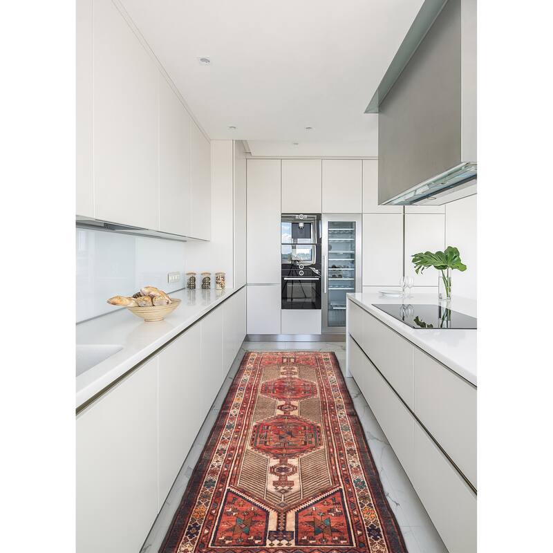 ECARPETGALLERY Hand-knotted Konya Anatolian Red Wool Rug - 3'5 x 10'6