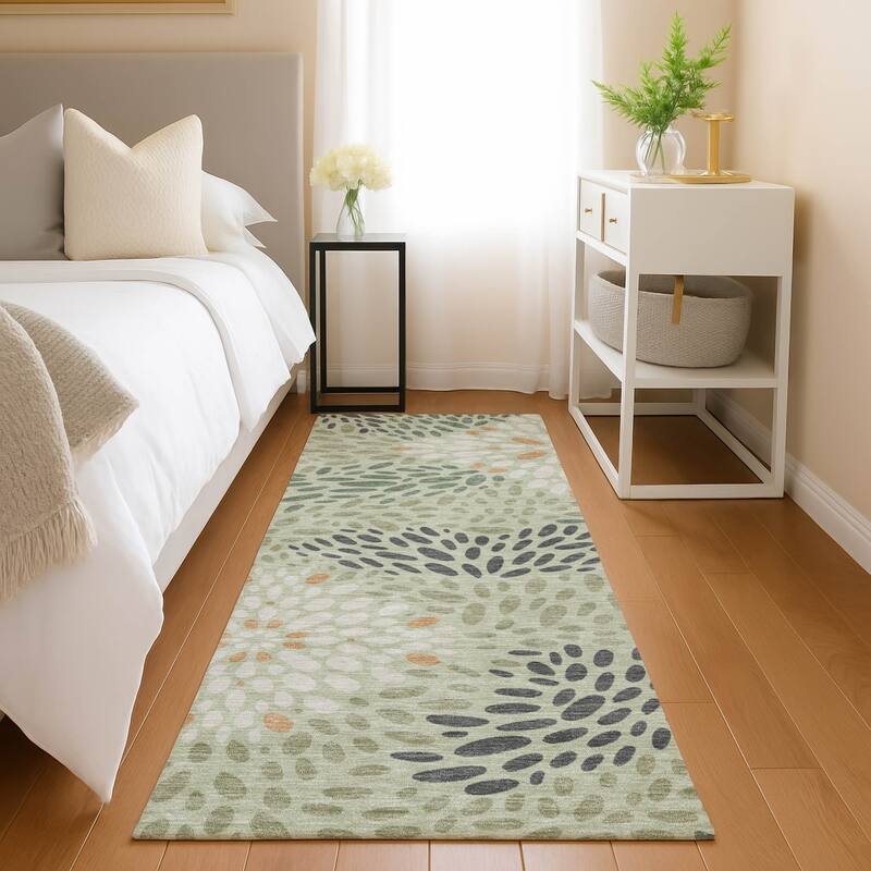 Machine Washable Indoor/ Outdoor Modern Genoa Chantille Rug