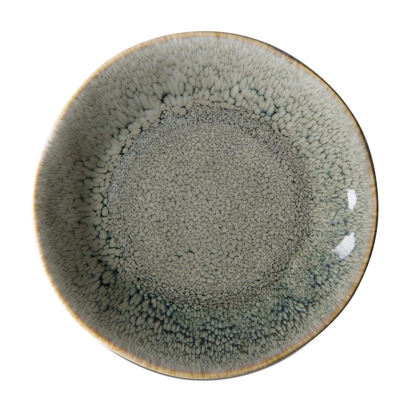 Soho Reactive Glaze Appetizer Plates - 7" Ceramic Dining Plates in Blue Denim, Dishwasher Safe, Perfect for Fall Harvest