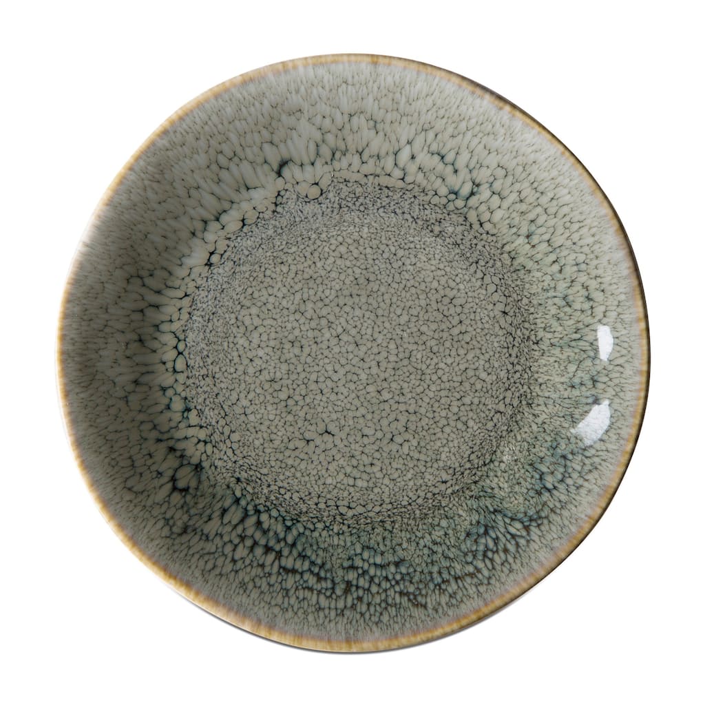 Soho Reactive Glaze Appetizer Plates - 7" Ceramic Dining Plates in Blue Denim, Dishwasher Safe, Perfect for Fall Harvest