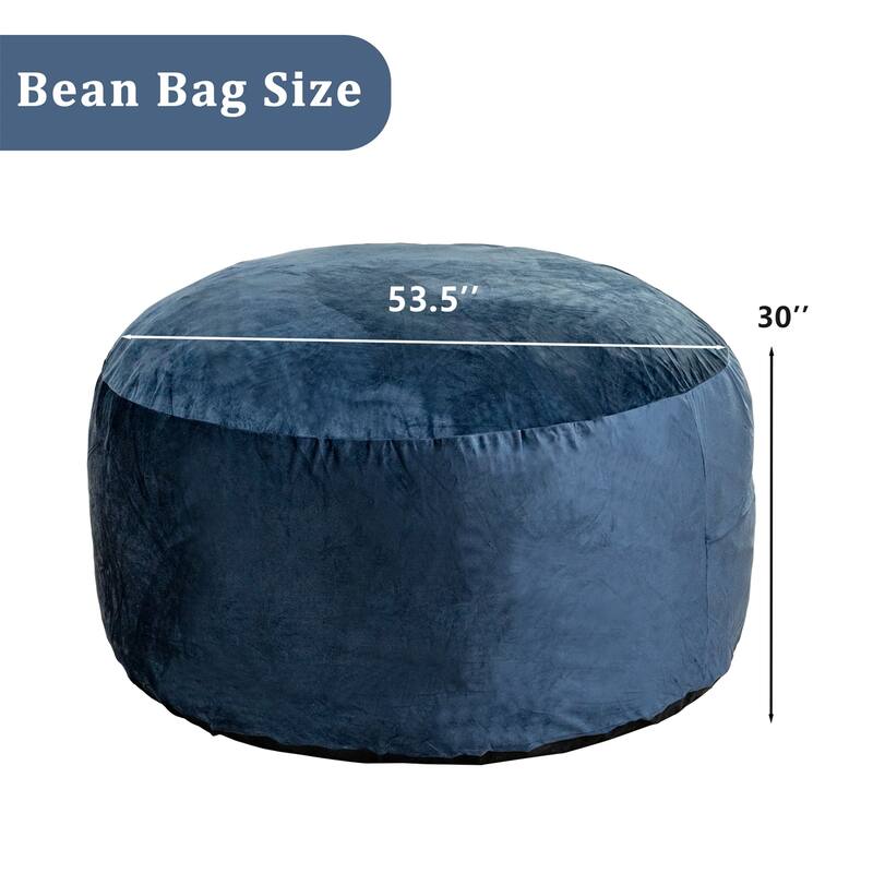 Giant 5' Memory Foam Furniture Bean Bag Chairs with Microfiber Cover
