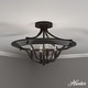 preview thumbnail 1 of 2, Hunter Perch Point Noble 4-Light Flush Mount Ceiling Light - Rustic, Transitional, Mountain, Modern Noble Bronze