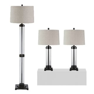 Talar L430164 and L430161 Light Set Talar Clear Bronze Finish Glass Table Lamp Bed Bath Beyond 15999491