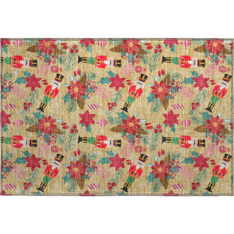 Premium Washable Super Soft Holiday Nutcracker Mayfield Rug