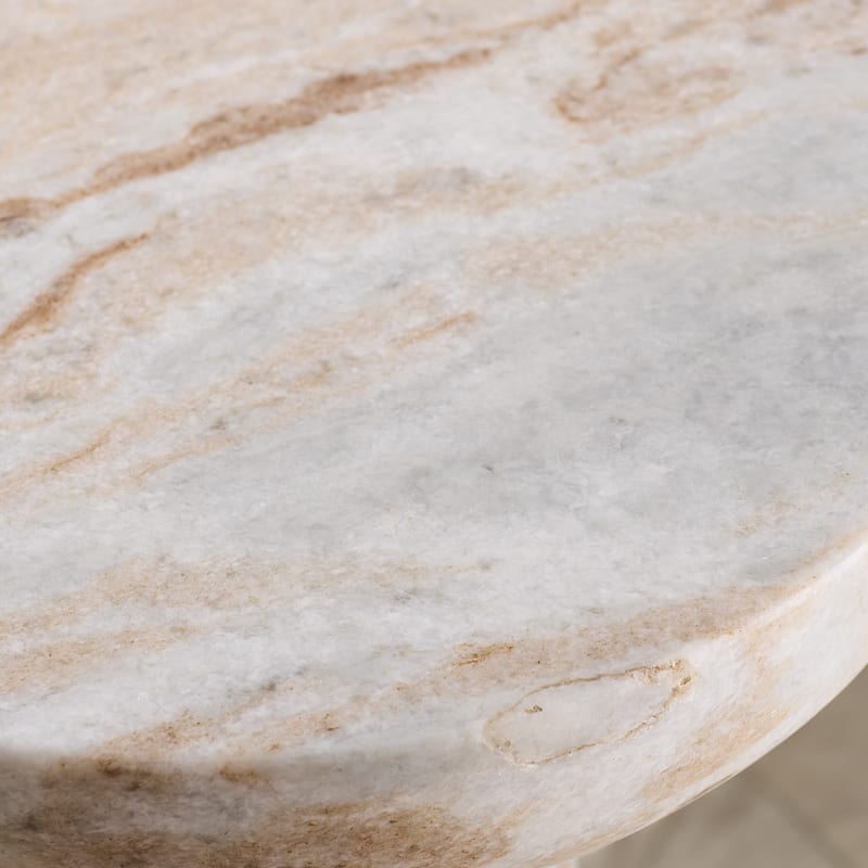 SAFAVIEH Couture Glendale Round Marble Accent Table - 10"W x 10"D x 20"H